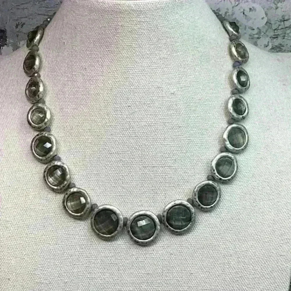 Bella Karma Silver and Green Necklace